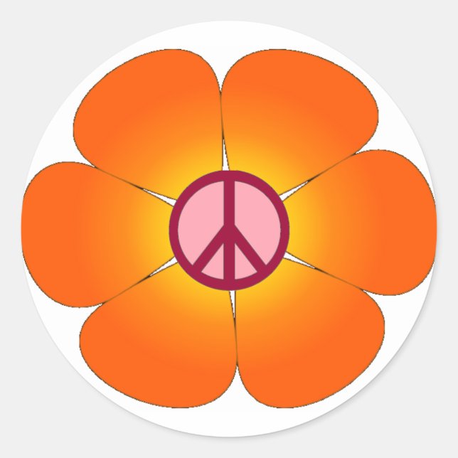 Autocollant de Peace Flower (Devant)