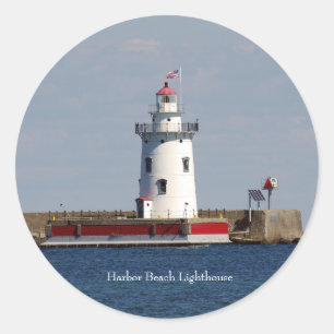 Autocollant de phare de plage de port