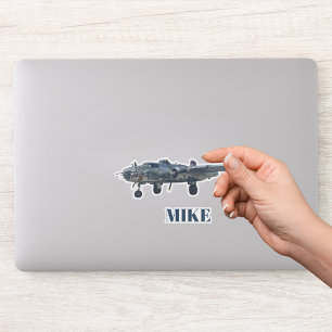 Autocollant de photo d'avion avec autocollant de n
