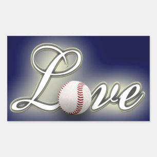 Autocollant de photo de baseball d'amour