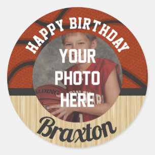 Autocollant de photo de fête d'anniversaire de