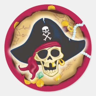 Autocollant de pièce de monnaie de pirate