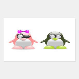 Autocollant de pingouins pour garçons et filles
