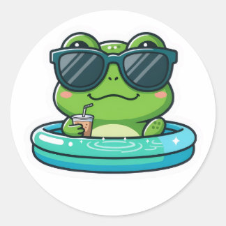 Autocollant de piscine Grenouille mignonne – Greno