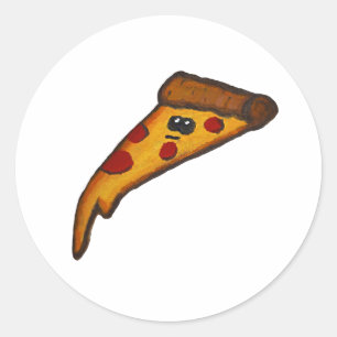 Autocollant de pizza ronde