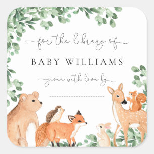 Autocollant de plaque de livre d'animaux de la for