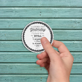 Autocollant de poème de jour d'amour