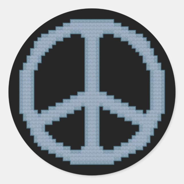 Autocollant de point de croix de signe de paix (Devant)