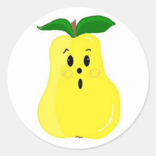 Autocollant de poire mignon