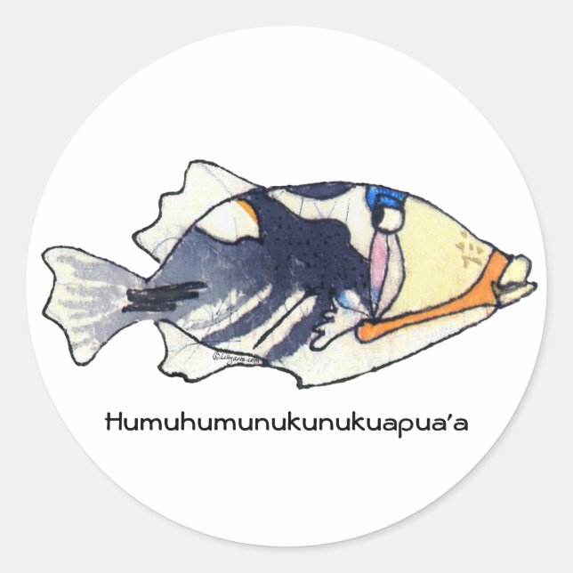 Autocollant de poisson Humuhumunukunukuapua'a (Devant)