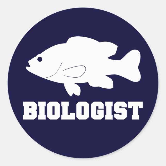 Autocollant de poisson soleil biologiste (Devant)
