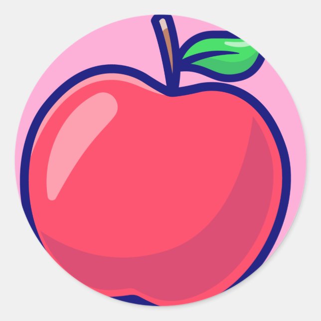 Autocollant de pomme de bonbon (Devant)