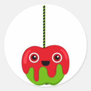 Autocollant de pomme de bonbon