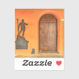 Autocollant de porte d'art de rue italien