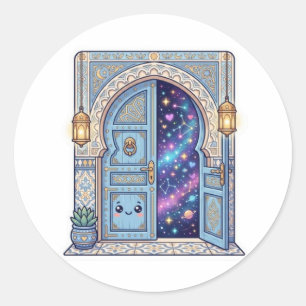 Autocollant de porte marocaine magique Kawaii mign