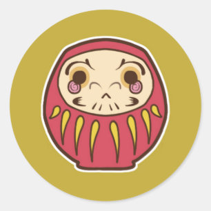 Autocollant de poupée de Daruma