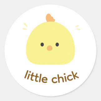 Autocollant de poussin mignon