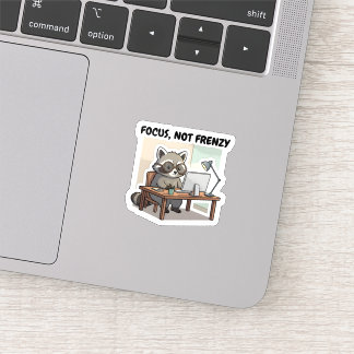 Autocollant de productivité Raton laveur mignon Fo