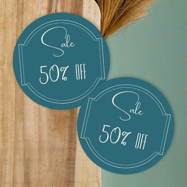 autocollant de promotion de magasin bleu essence (Créateur téléchargé)