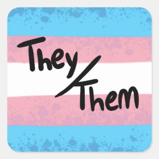 Autocollant de pronom transgenre they/them