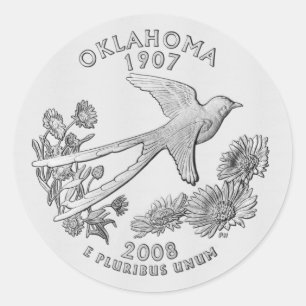 Autocollant de quart d'Oklahoma