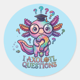 Autocollant de questions sur l'axolotl - Décalcoma