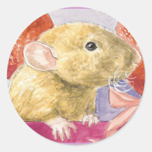 autocollant de rat muet