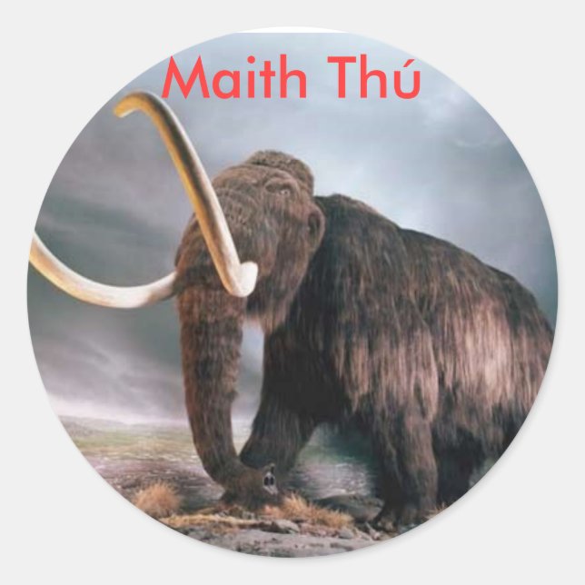 Autocollant de récompense Wooly Mammoth Maith Thú (Devant)