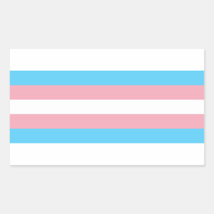 Autocollant de rectangle de fierté de transsexuel