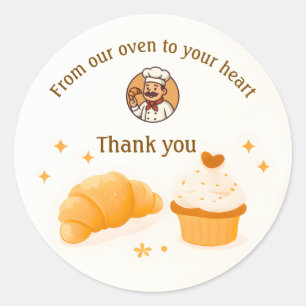 Autocollant de remerciement de boulangerie Concept