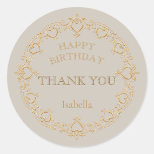 Autocollant de remerciement de fête d'anniversaire