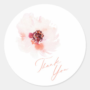 Autocollant de remerciement de mariage floral mini