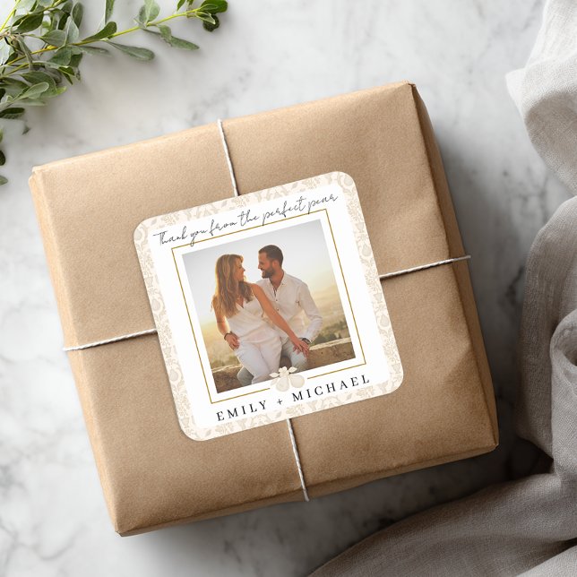 Autocollant de remerciement photo poire parfaite o (Photo Sticker)