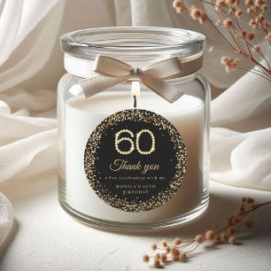 Autocollant de remerciement pour 60e anniversaire