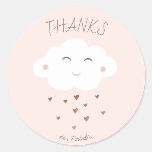 Autocollant de remerciement pour baby shower avec 