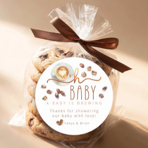 Autocollant de remerciement pour Baby Shower Oh Ba