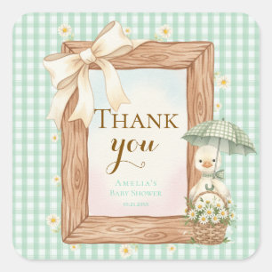 Autocollant de remerciement pour Baby Shower Silly