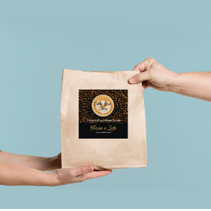 Autocollant de remerciement pour café   Merci Café