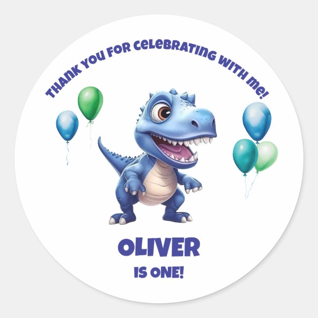 Autocollant de remerciement pour le 1er anniversai (Devant)