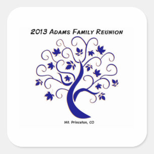 Autocollant de réunion de famille d'Adams