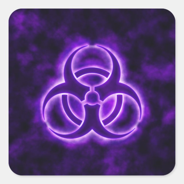 Autocollant de risque biologique à lumière violett (Devant)
