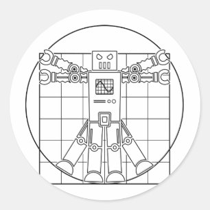 Autocollant de robot de da Vinci Vitruvian