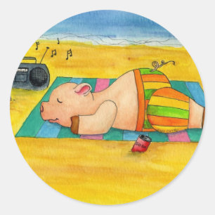Autocollant de rôti de porc
