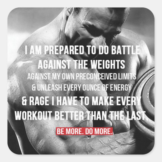 Autocollant de salle de gym Motivational Bodybuild (Devant)