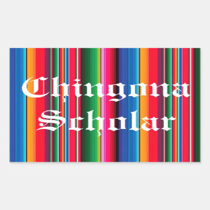 Autocollant de Sarape de chercheur de Chingona