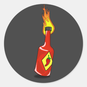 Autocollant de sauce chaude à bande dessinée
