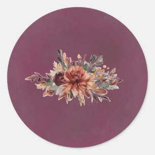 Autocollant de scellage d'enveloppe florale de chu