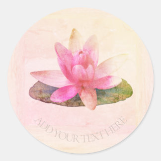 AUTOCOLLANT DE SCELLÉ ENVELOPPE : LOTUS ROSE