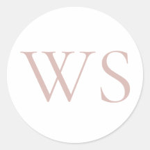 Autocollant de scellement d'enveloppe à initiales 