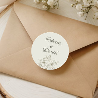 Autocollant de scellement d'enveloppe de mariage f